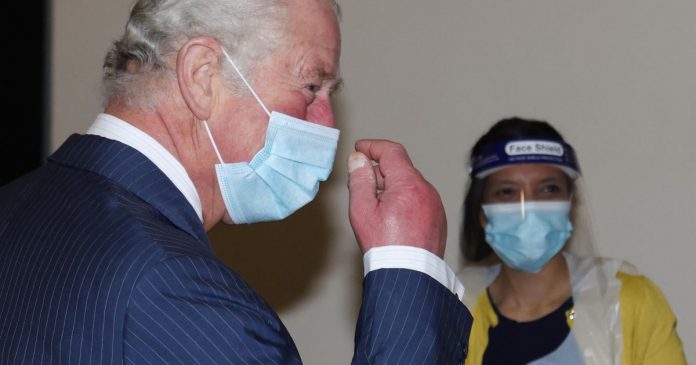 Prince Charles laughs and walks away when asked about Harry and Meghan Markle's Oprah interview

