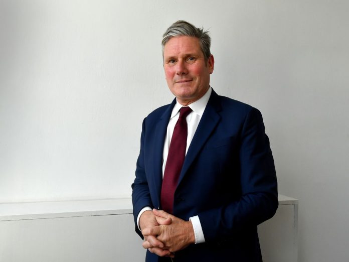 Labour leader Sir Keir Starmer during a visit to Acorn To Oaks Financial Services in Bilston